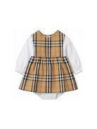 Abito per neonata Burberry Kids beige con motivo Check Vintage 8117967 B9368 BURBERRY KIDS 
