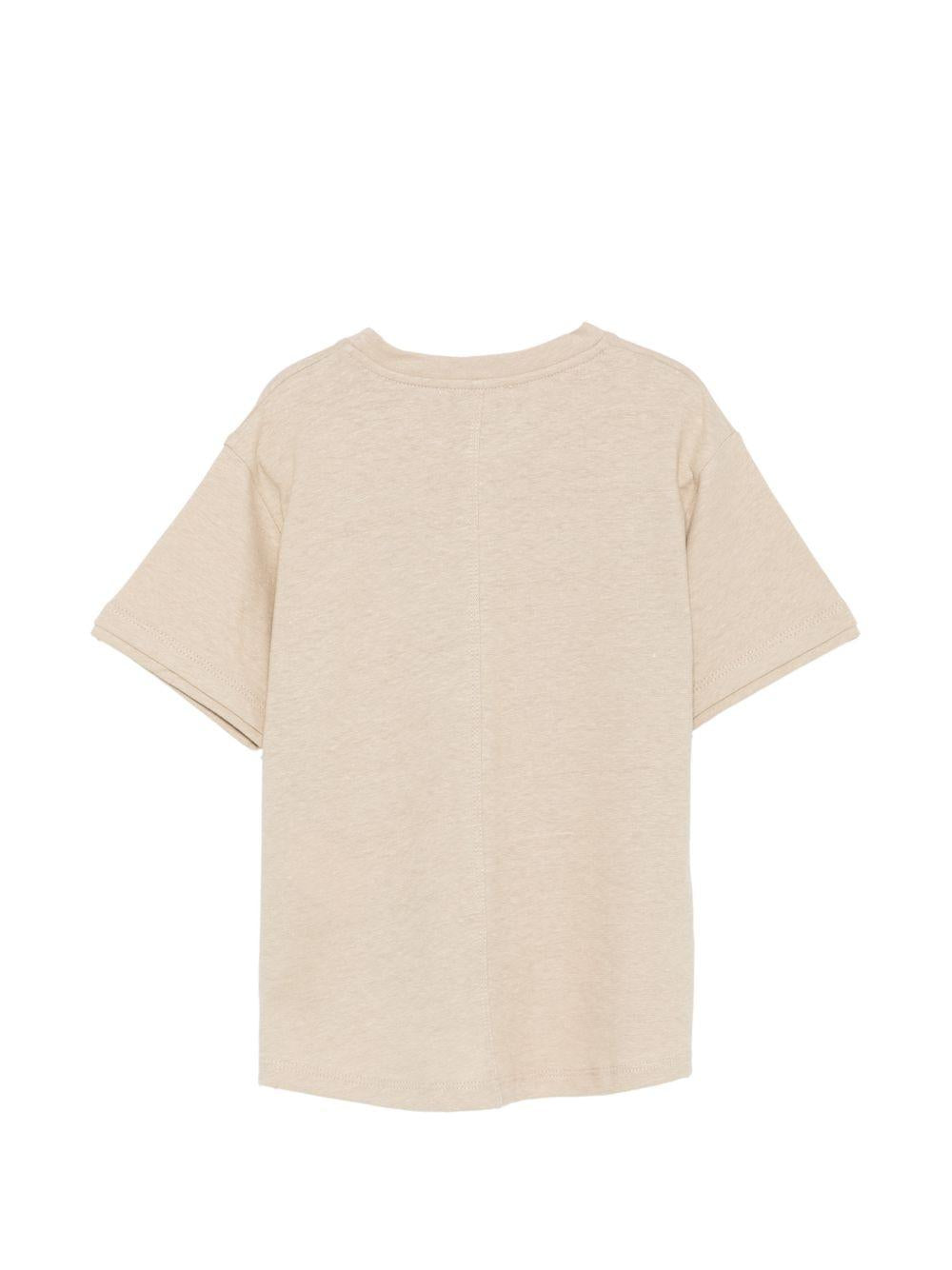 T-shirt per bambino Paolo Pecora Kids beige a girocollo PP4366 BEIGF PAOLO PECORA KIDS 