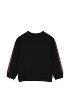 Felpa per bambini Lanvin Enfant nero con ricamo logo sul davanti N30401 09B LANVIN KIDS 