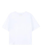 T-shirt per bambino Lanvin Enfant bianca a girocollo N30362 N48 LANVIN KIDS 