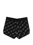 Shorts per bambina Stella McCartney Kids nera con logo all-over TY6D29 Z3477 930BC STELLA McCARTNEY KIDS 