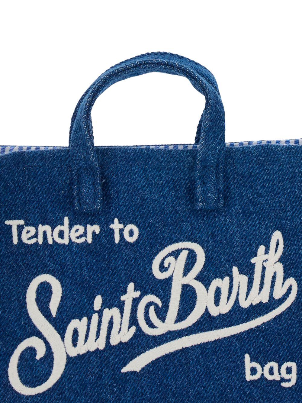 Phone Bag MC2 Saint Barth denim con logo stampato PHONE009 00436L MC2 ST. BARTH KIDS 