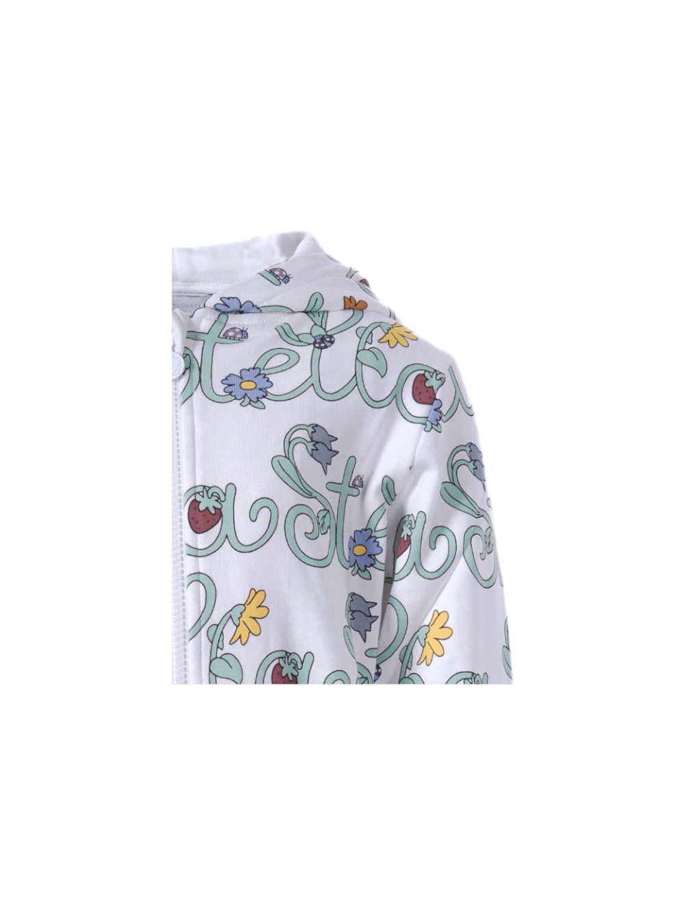 Felpa per bambina Stella McCartney Kids bianca con stampa logo floreale all-over TY4C30 Z3422 101MC STELLA McCARTNEY KIDS 