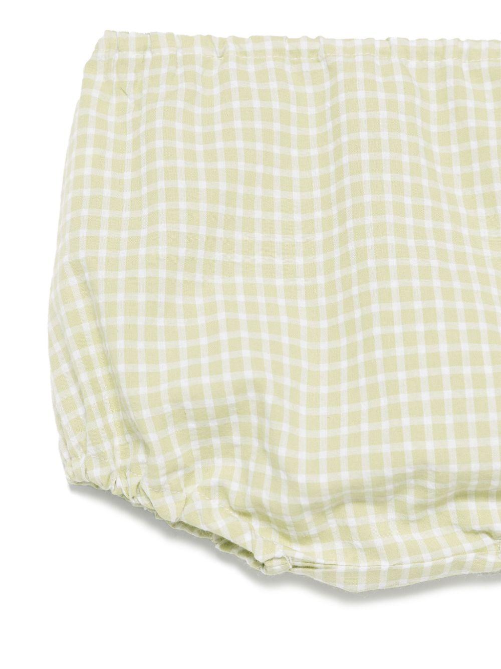 Pantaloncini per neonata Mariella Ferrari verde a quadri PLE5 011 MARIELLA FERRARI 