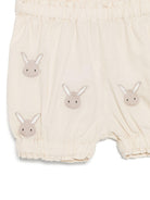 Pantaloncini per neonato Donsje Carson beige con ricamo all-over 3029802 00003 DONSJE 