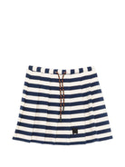 Gonna per bambina MSGM Kids blu e beige a righe S6MSJGSK185 MS072 MSGM KIDS 