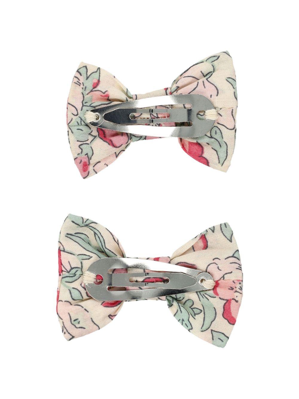 Fermaglio per capelli per bambina Bonpoint multicolore con stampa floreale S06GHAW00011 528 BONPOINT 