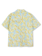 Camicia con stampa per bambino Givenchy Kids azzurro con colletto alla francese H30835 Z40 GIVENCHY KIDS 