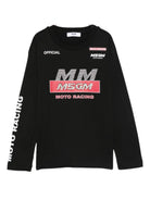T-shirt per bambina MSGM Kids nera con logo sul davanti F5MSJGTH015 110 MSGM KIDS 