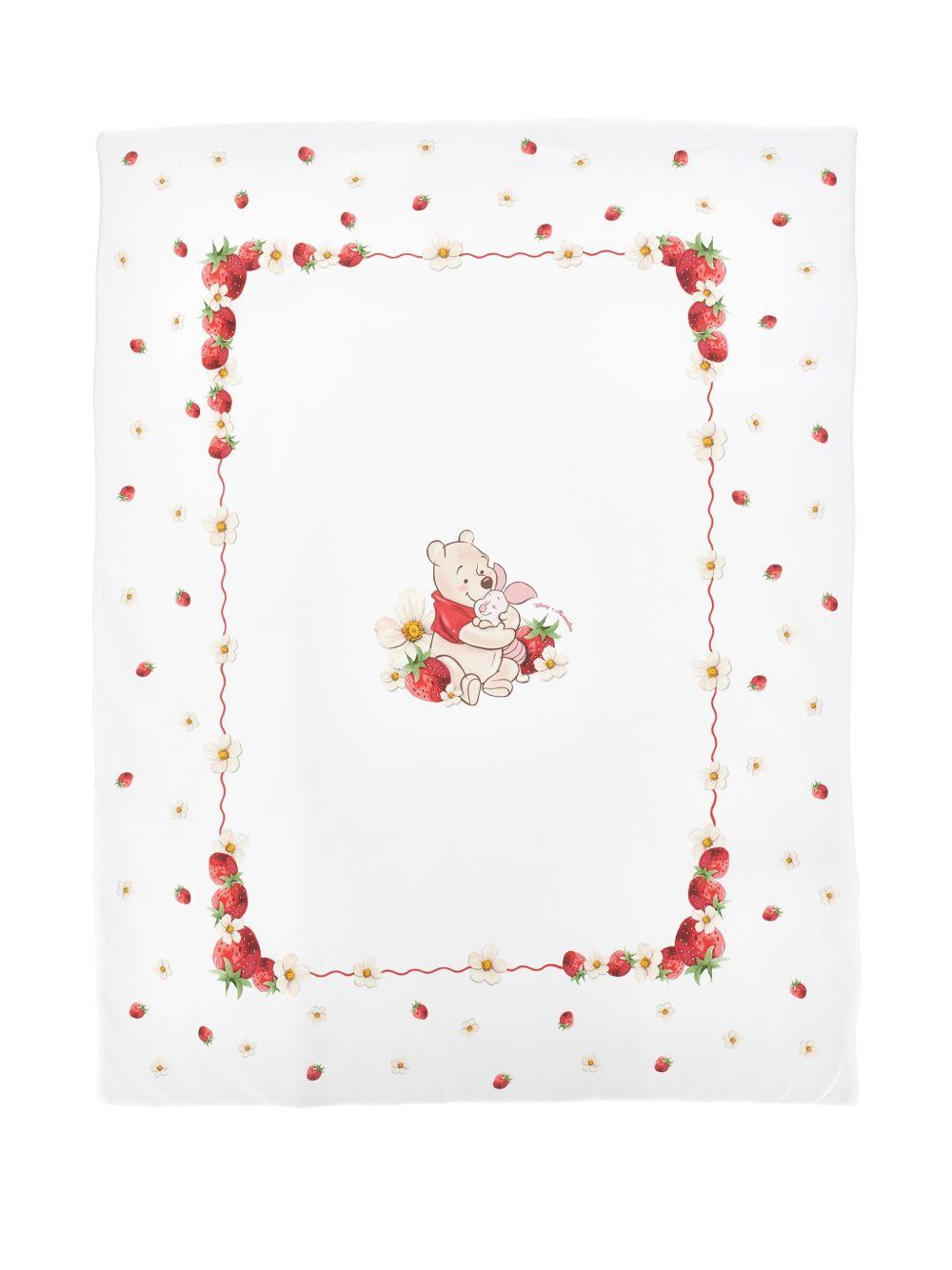 Coperte per neonati Monnalisa bianco con stampa a fiori 35G012 7084 0099 MONNALISA 