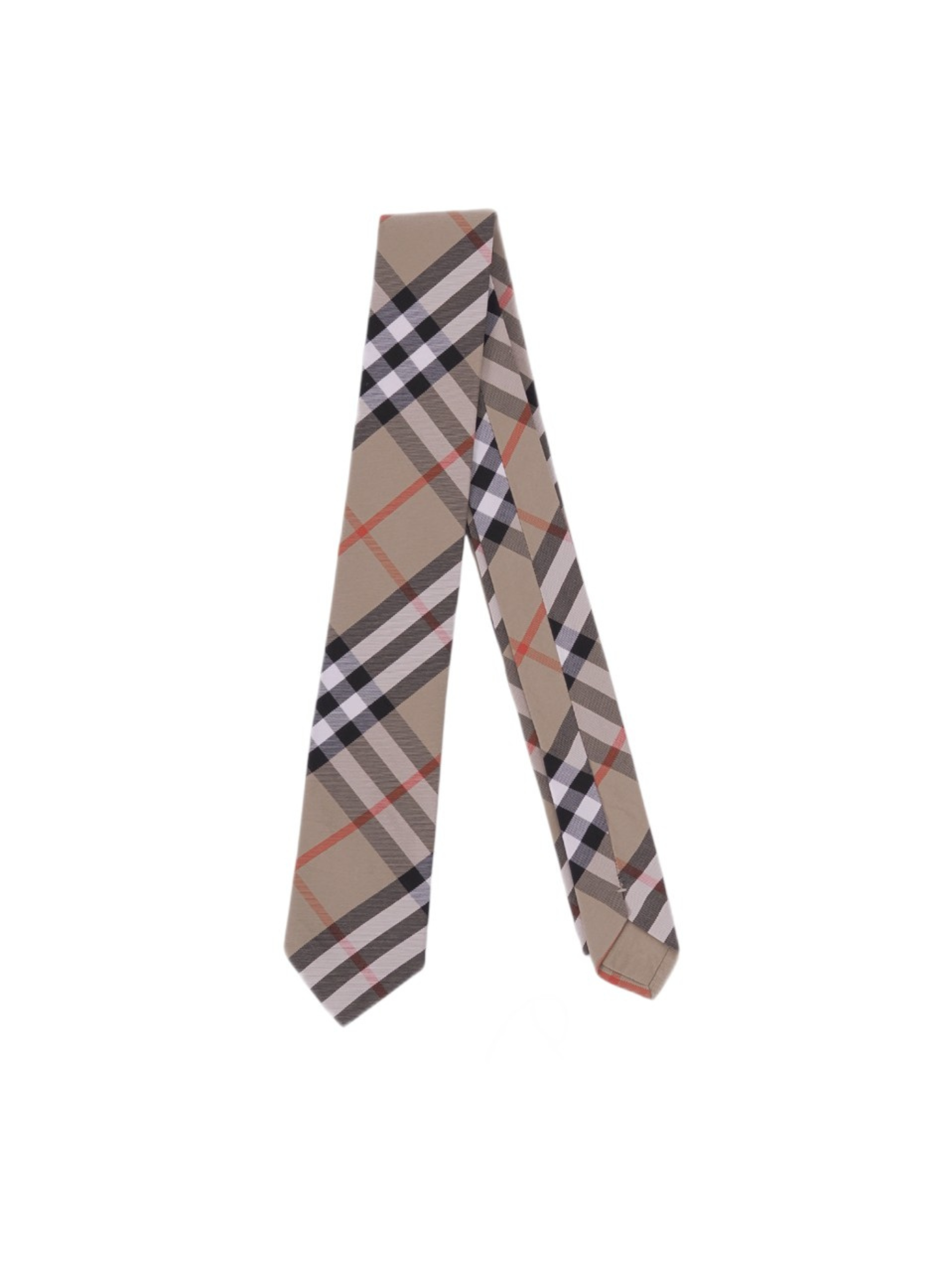 Cravatta per bambino Burberry Kids beige con caratteristico motivo Vintage Check 8117408 B9368 BURBERRY KIDS 