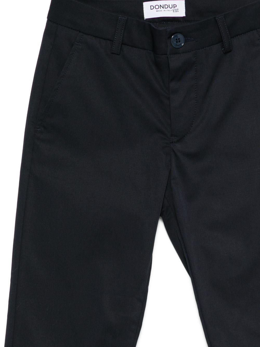 Pantaloni per bambino DONDUP Kids blu con dettaglio logo DMPA1800RA029 4000 DONDUP KIDS 