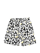 Shorts per bambino MSGM Kids multicolore con stampa logo all-over S6MSJBBE253 110 MSGM KIDS 