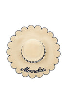Cappello estivo per bambina Monnalisa beige a righe 19G016 7075 0356 MONNALISA KIDS 