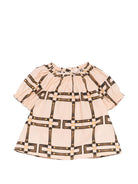 Blusa per neonata Elisabetta Franchi La Mia Bambina rosa con motivo geometrico ENCD1130CAE06 D981 ElISABETTA FRANCHI KIDS 