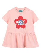Abito per neonata Kenzo Kids rosa con stampa a fiori K61267 47H KENZO KIDS 