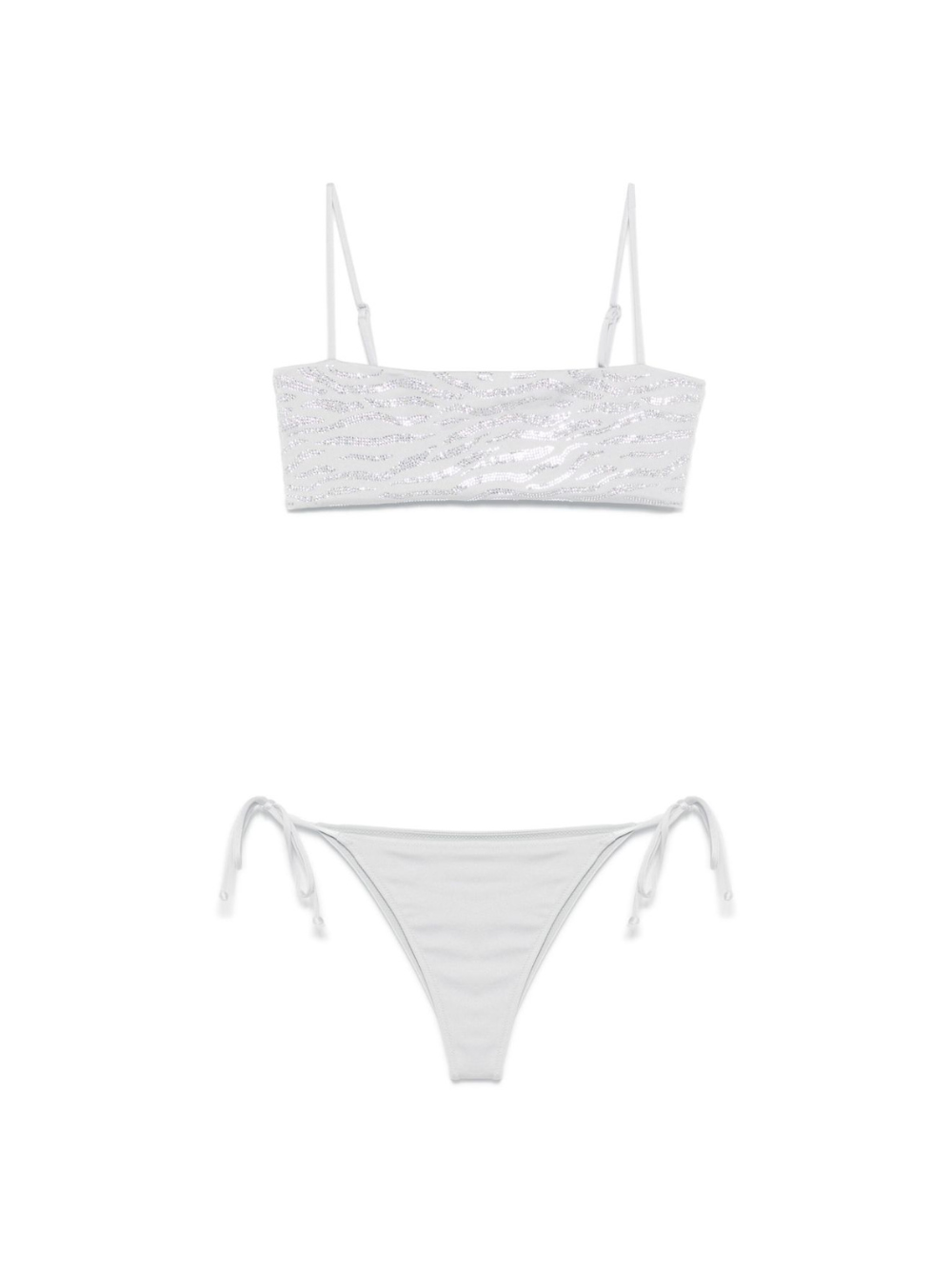 Bikini per donna MC2 Saint Barth grigio con dettaglio glitterato P25MC2MRL0001 00348H MC2 ST. BARTH 