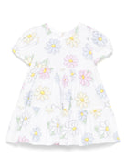 Abito per neonata Monnalisa bianco con stampa a fiori 31E911 5663 0099 MONNALISA 