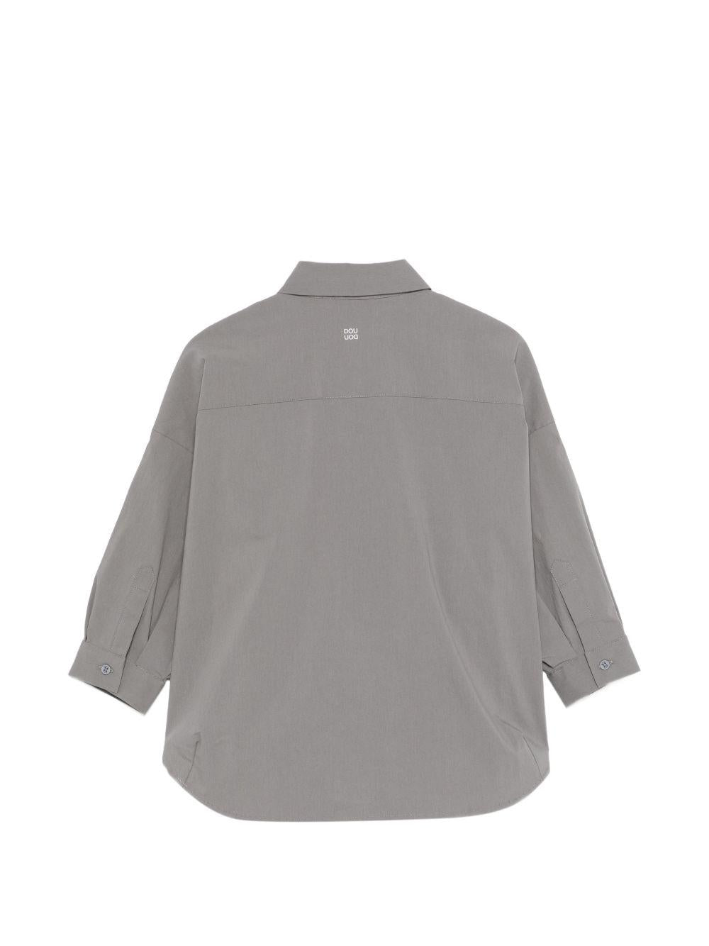 Camicia per bambina Douuod Kids grigia on colletto classica DY5A90 P0589 907 DOUUOD 