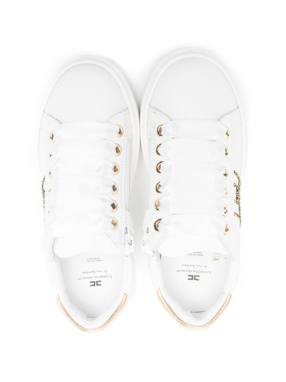 Sneakers per bambina Elisabetta Franchi La Mia Bambina bianche con dettaglio logo F4A9E05040092 B093 ElISABETTA FRANCHI KIDS 