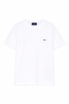 T-shirt per bambino Paul & Shark Kids bianca con ricamo squalo sul davanti WUM004LAA54 10101 PAUL & SHARK KIDS 
