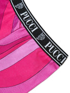 Leggings per bambina Emilio Pucci Junior fucsia con stampa astratta PY6B61 Z3687 570BC EMILIO PUCCI KIDS 