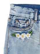 Shorts per bambina Monnalisa x Disney in denim con ricamo 19G416 7013 0062 MONNALISA 