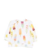 Felpa per neonati Molo bianca con motivo a dischi 6S26J203 9561 MOLO KIDS 