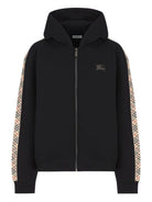 Felpa per bambini Burberry Kids nera con logo ricamato e zip 8108062 A1189 BURBERRY KIDS 