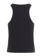 T-shirt per bambina Balmain Kids nera con logo stampato sul davanti BY8A12 Z3277 930BC BALMAIN KIDS 