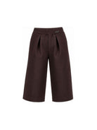 Pantaloni per bambina Monnalisa Kids marrone con pieghe 17H401 8300 0006 MONNALISA KIDS 