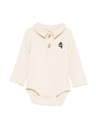 Tutina per neonato Donsje beige con ricamo pupazzo di neve 3042502 00004 DONSJE 