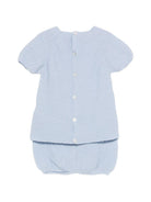 Set t-shirt e shorts per neonati Paz Rodriguez blu con lavorazione pointelle 103-123690 860 PaZ RODRIGUEZ KIDS 