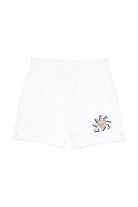 Shorts per bambini Moschino Kids bianchi con stampa Teddy Bear HDQ025LCA19 10101 MOSCHINO KIDS 