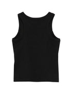 Canotta per bambina Moschino Kids nera con motivo a coste HAM06MLBA39 60100 MOSCHINO KIDS 