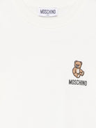 Felpa per bambini Moschino Kids bianca con ricamo Teddy bear HUF0A9LCA40 10063 MOSCHINO KIDS 