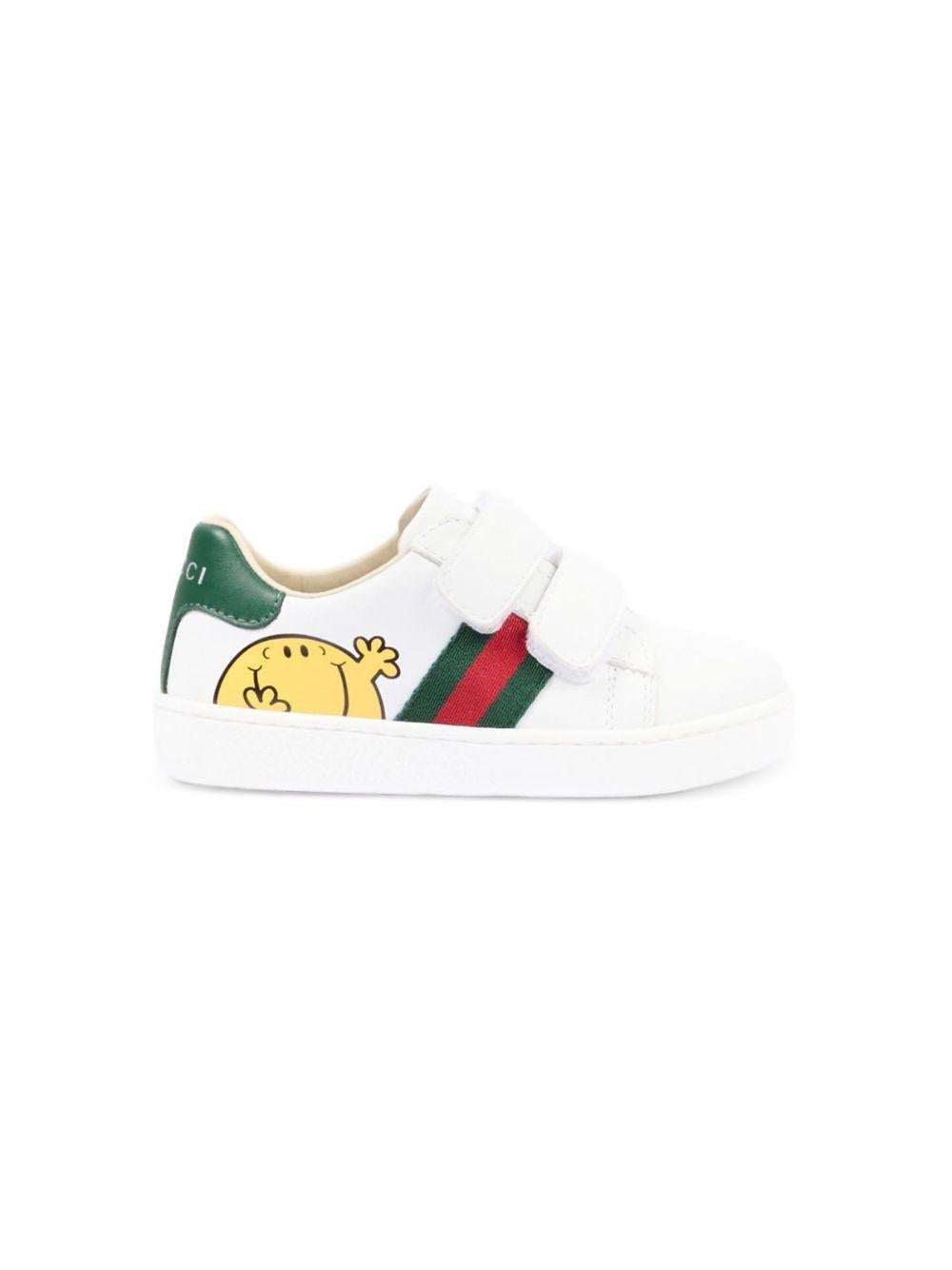 Sneakers per bambini Gucci Kids bianca con stampa grafica sul lato 858455CPWB0 9085 GUCCI KIDS 