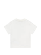 T-shirt per neonati Moschino Kids bianca con stampa orsetto MOM031LFA07 10063 MOSCHINO KIDS 