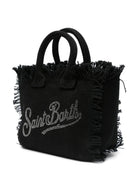 Borsa Vanity Mini MC2 Saint Barth nera con logo impreziosito da strass VAMI001 02563L MC2 ST. BARTH KIDS 