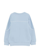 Felpa per bambino Emporio Armani Kids azzurra con logo sul davanti EB000999 AF20638 U9360 EMPORIO ARMANI KIDS 