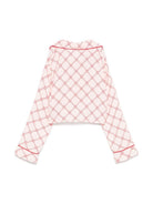 Camicia con stampa per bambina Elisabetta Franchi La Mia Bambina rosa con colletto con revers EFCA2590VI022 D548 ElISABETTA FRANCHI KIDS 