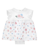 Abito per neonata Monnalisa bianco con stampa a fiori 35G210 7000 0099 MONNALISA KIDS 