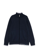 Cardigan per bambino Paul & Shark Kids blu con chiusura con zip sul davanti WUW000LHE85 42370 PAUL & SHARK KIDS 