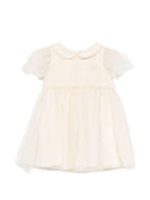 Abito per neonata Emporio Armani Kids beige con colletto alla Peter Pan EG000546 AF21205 U1124 EMPORIO ARMANI KIDS 