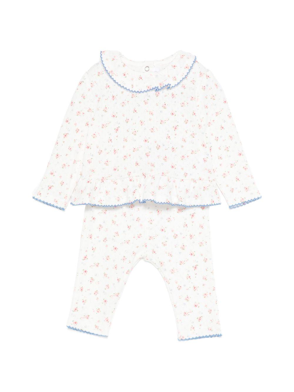 Set due pezzi per neonata Tartine & Chocolat bianco con stampa a fiori CC36040 13 TArtine & Chocolat KIDS 