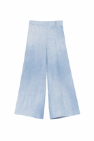 Pantaloni per bambina Ermanno Scervino Junior azzurri con pieghe frontali Z1G404 7658 0062 ERMANNO SCERVINO JUNIOR 