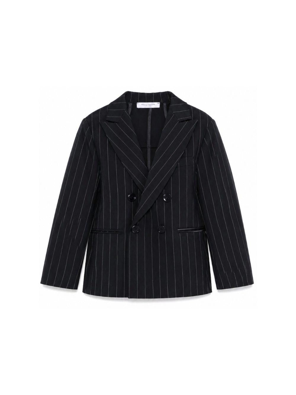 Blazer per bambino Paolo Pecora Kids blu doppiopetto gessato PP4390 BLU PAOLO PECORA KIDS 
