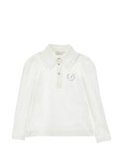 T-shirt per bambina Monnalisa Kids bianca con dettagli ruches 18HOZZ 8201 0099 MONNALISA KIDS 