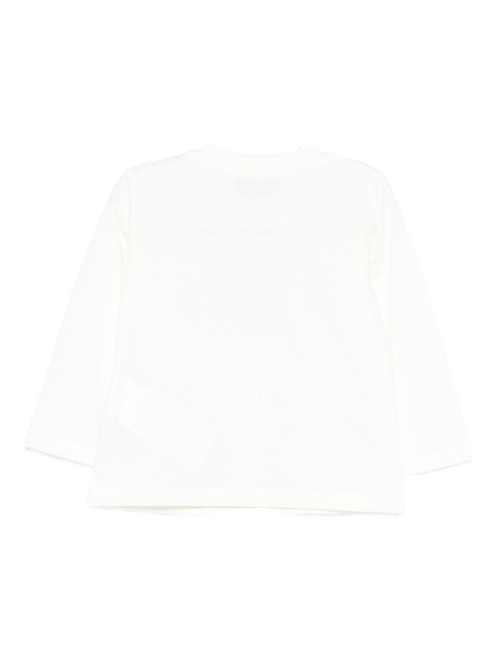 T-shirt per neonati Moschino Kids bianco con motivo Teddy MWO00RLAA10 10063 MOSCHINO KIDS 