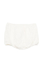 Shorts per neonata Simonetta beige con motivo a quadri SY6019 U0271 101AV SIMONETTA KIDS 